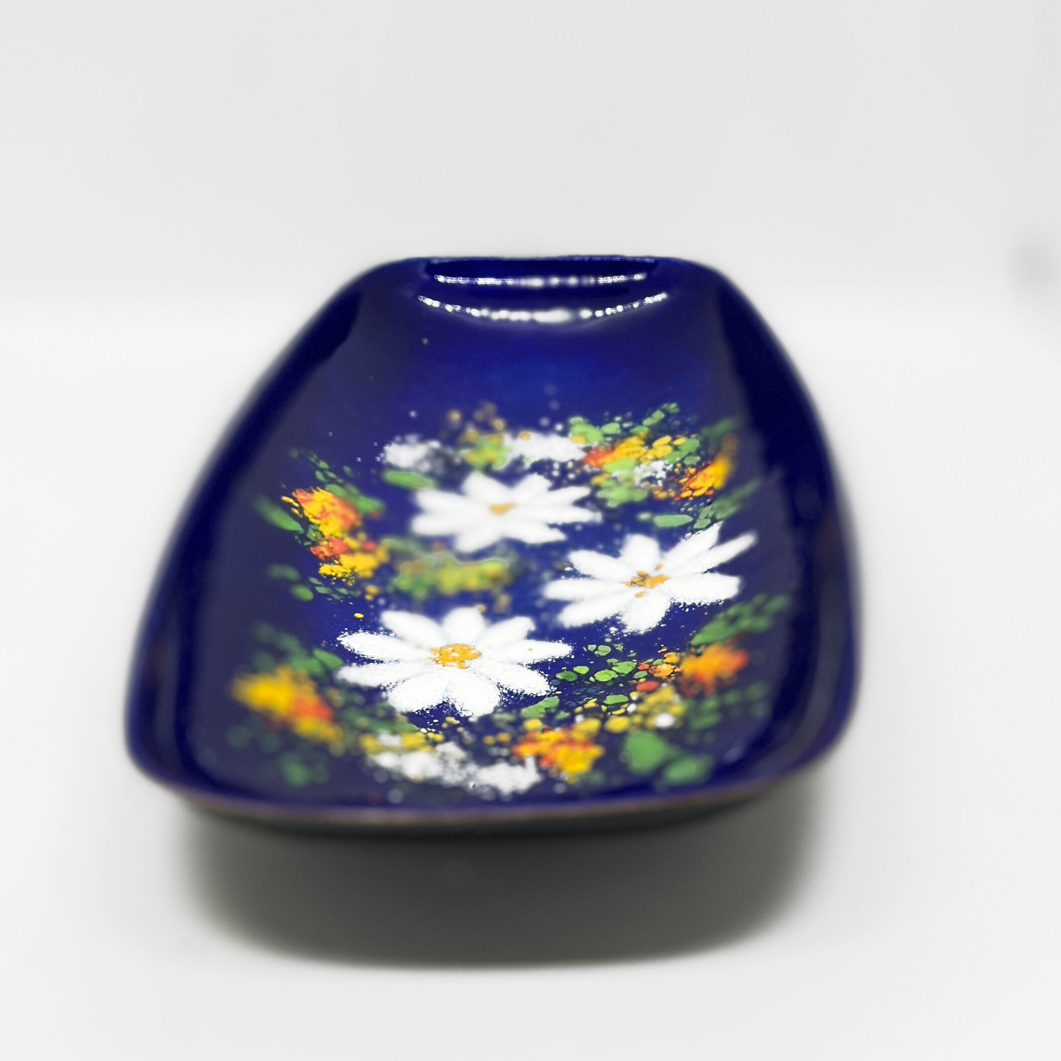 Enameled platter, copper bowl, Germany, 1960s