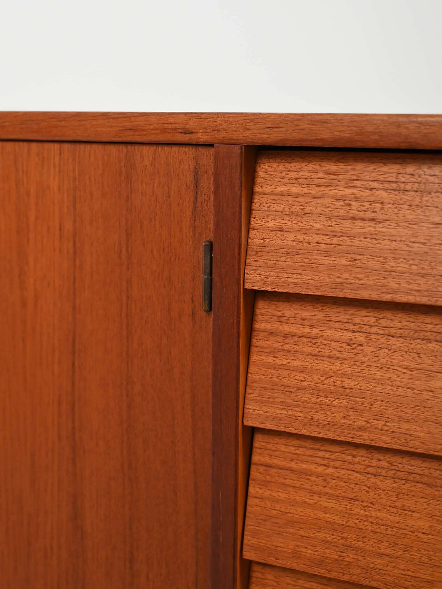 Scandinavian sideboard with tile-style drawers from the 1950s