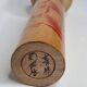Vintage Signed Japanese Kokeshi Doll, Hand Painted Red Floral Decor, 32cm