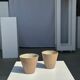 Set of 2 cups / mug Indonesian ceramic (matte brown)