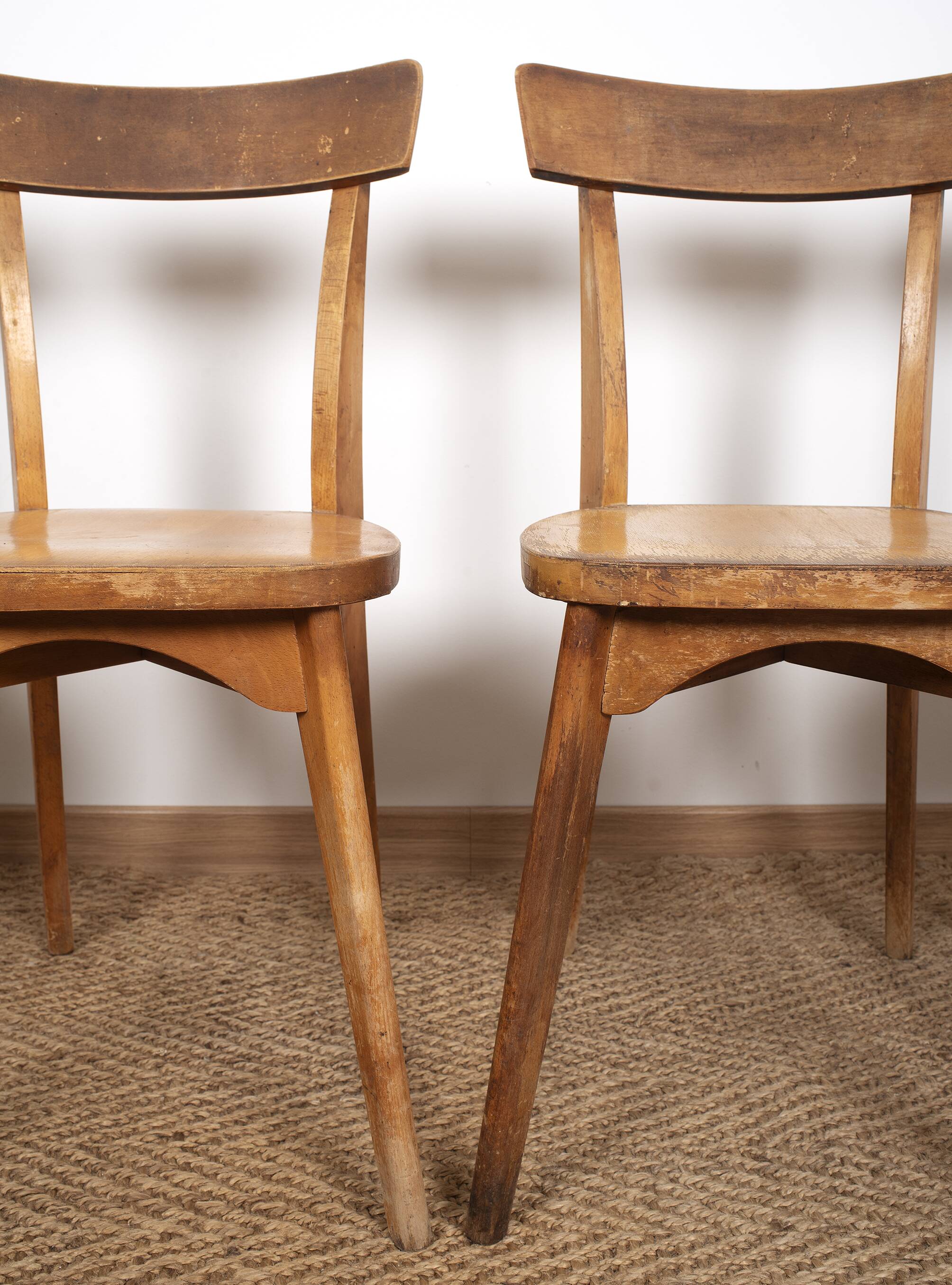 Ensemble de 4 chaises de bistrot luterma, estampillées
