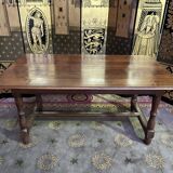 Farmhouse table with cross in oak 19th