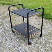 Rolling service bar of the 50s in rigitulle and brass