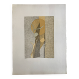 André beaudin, untitled, 1973. original lithograph signed in pencil