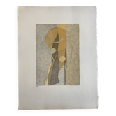 André beaudin, untitled, 1973. original lithograph signed in pencil