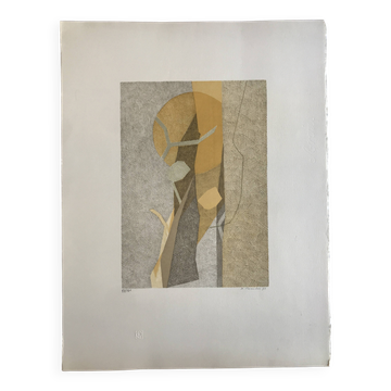 André beaudin, sans titre, 1973. lithographie originale signée au crayon