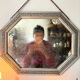 Octagonal vanity mirror 1950