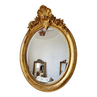 Antique oval mirror