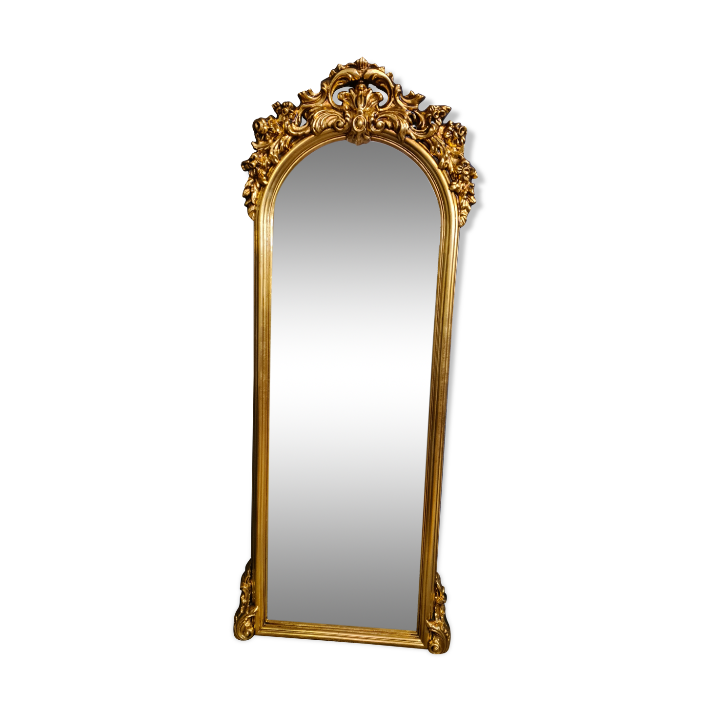 Golden vintage mirror - 180x68cm