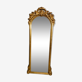 Miroir vintage doré - 180x68cm