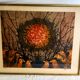 Original lithograph by Pierre-Henri Jacquot (1929-2009), birds and sun, framed and signed