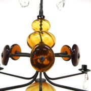 Glass chandelier, Erik Höglund, For Boda Glasbruk & Smide, Sweden, 1970