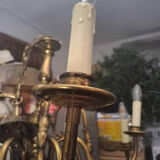 Antique chandelier in 12-pointed brass