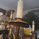 Antique chandelier in 12-pointed brass