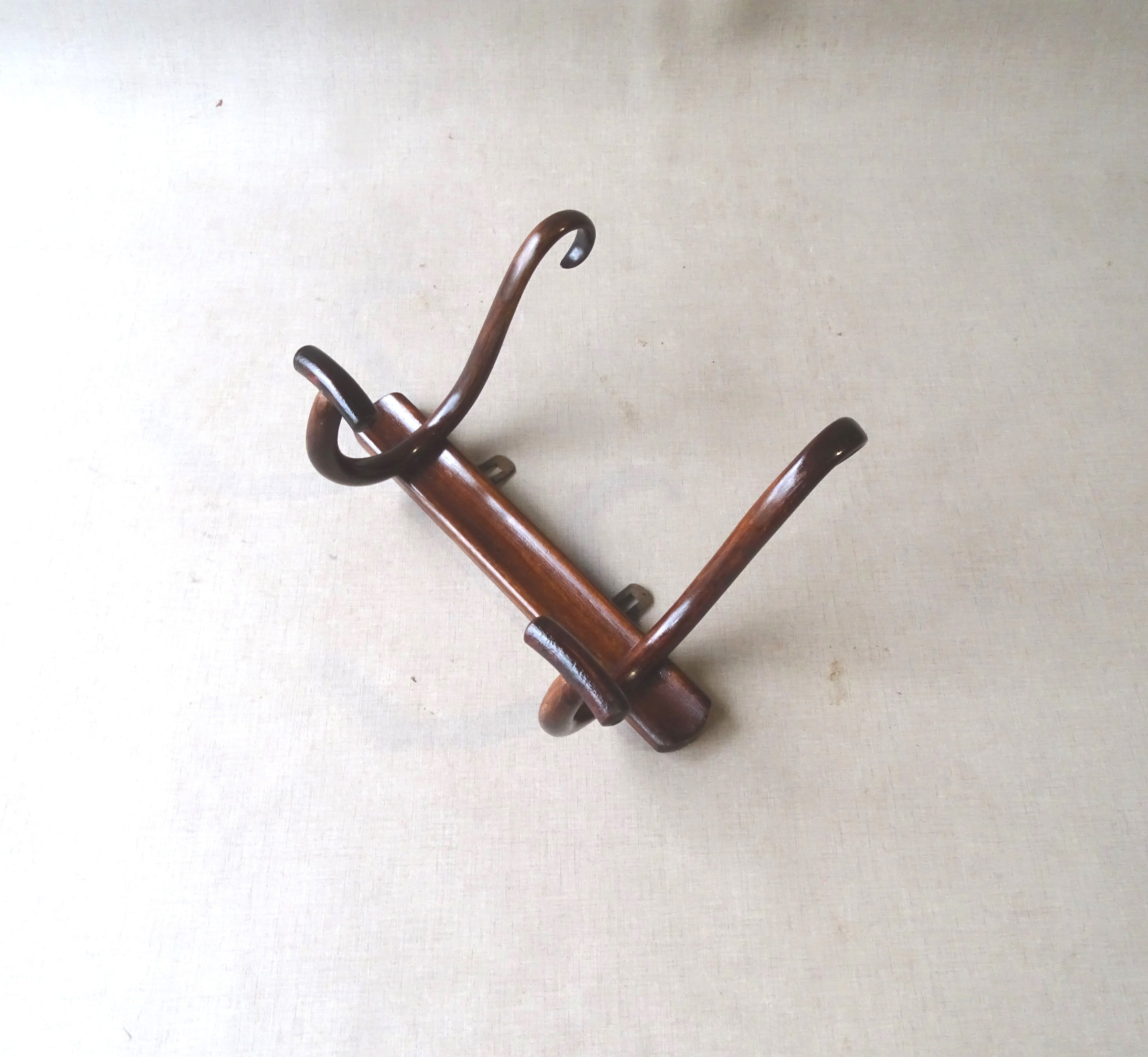 Double wall hook Curved wooden bistro 1930