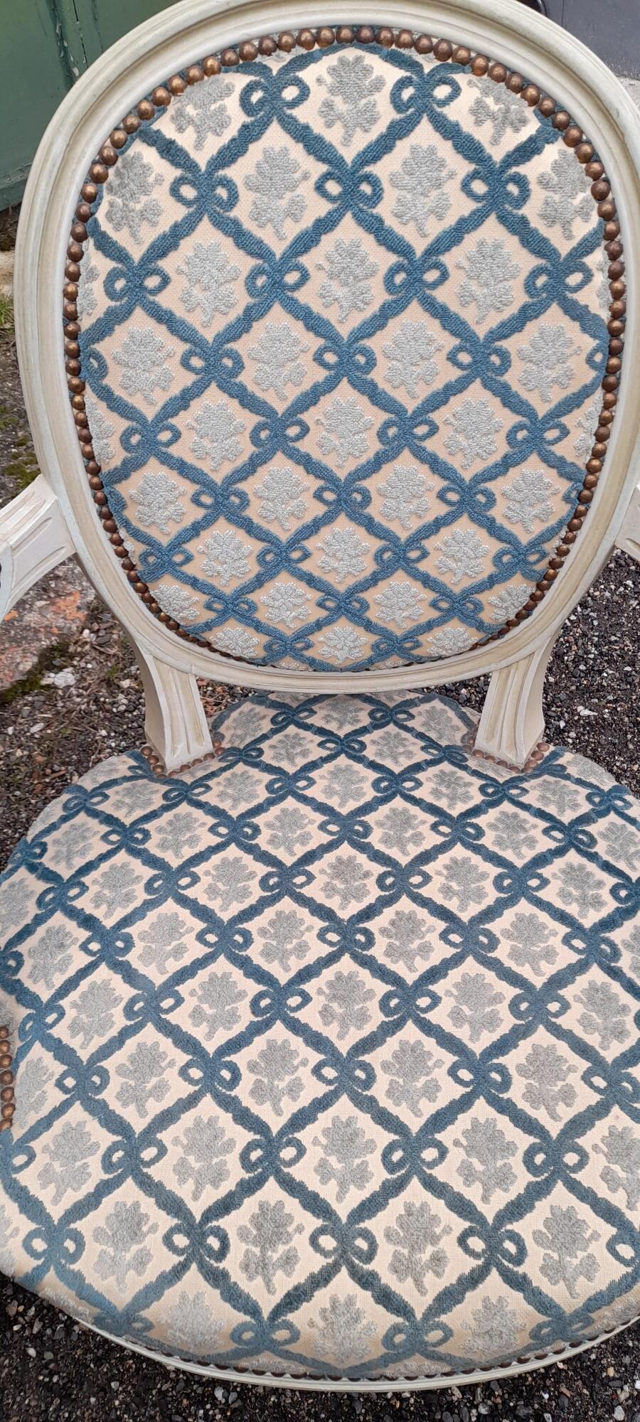 Pair of medallion chairs Louis XVI