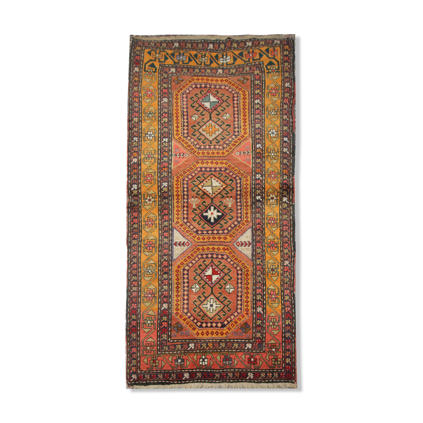 Vintage Caucasian Karabagh Rug 94x196cm