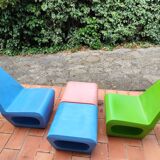 2 armchairs and 2 ottomans by Wiel Arets for Quinze & Milan vintage