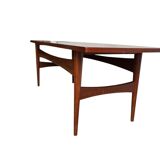 Vintage teak coffee table with mosaic accent