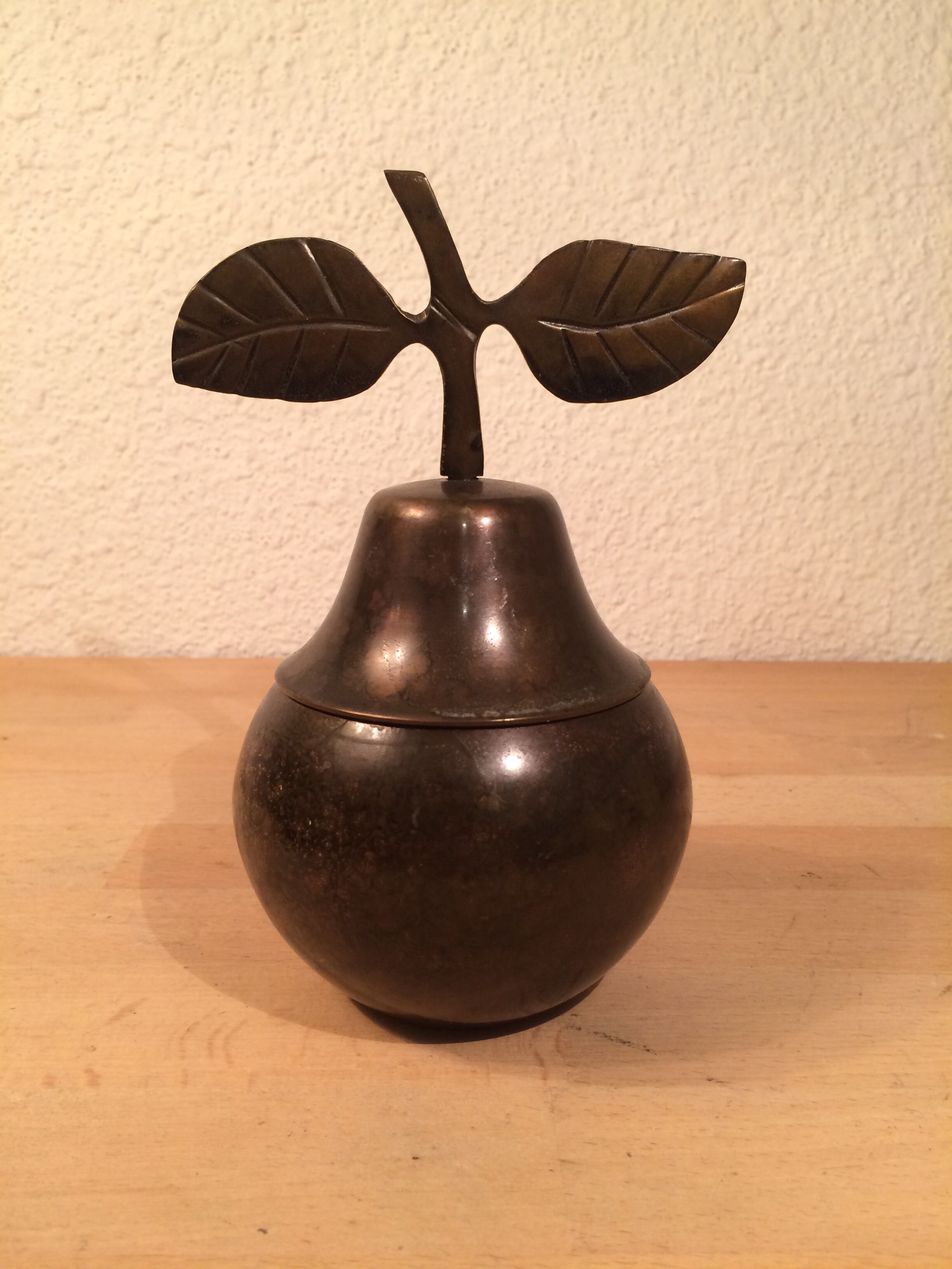 Vintage brass pear box