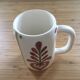 Mug signé décor coeur et fleur rose