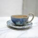 Series of 3 cups, a milk jar and 4 antique porcelain saucers