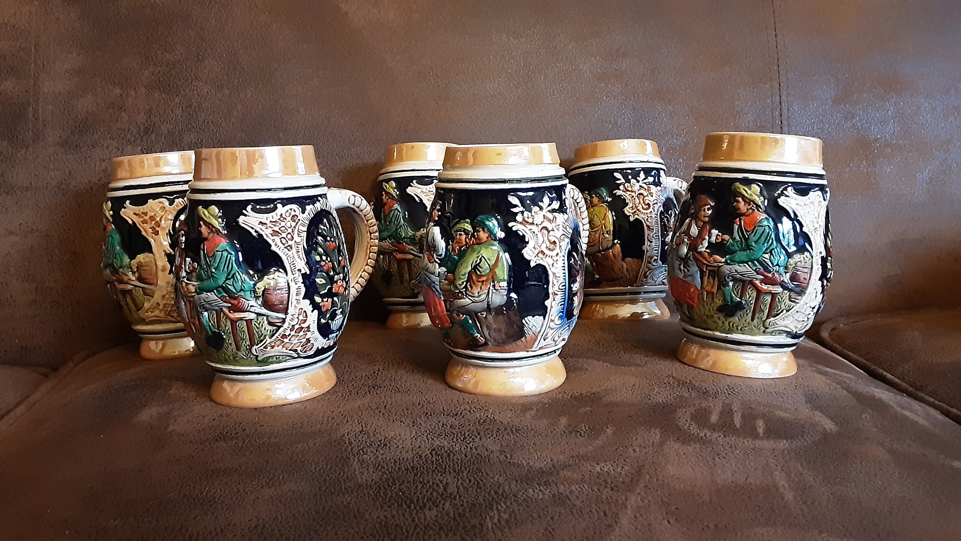 Set of 6 mugs beer germany
