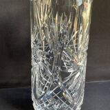 Cylindrical vase – handmade cut crystal