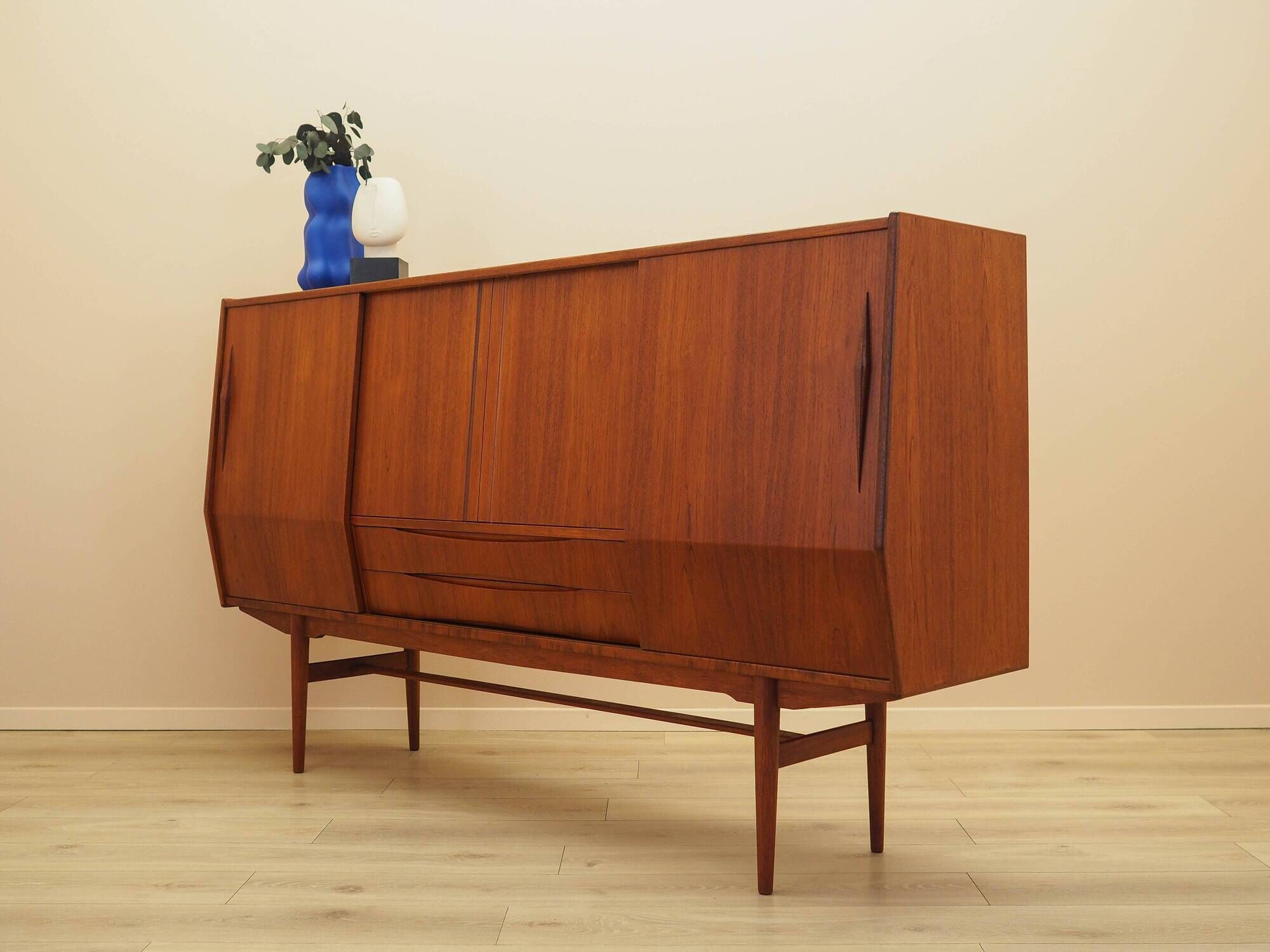 Teak highboard, Danish design, 1960s, made in Denmark