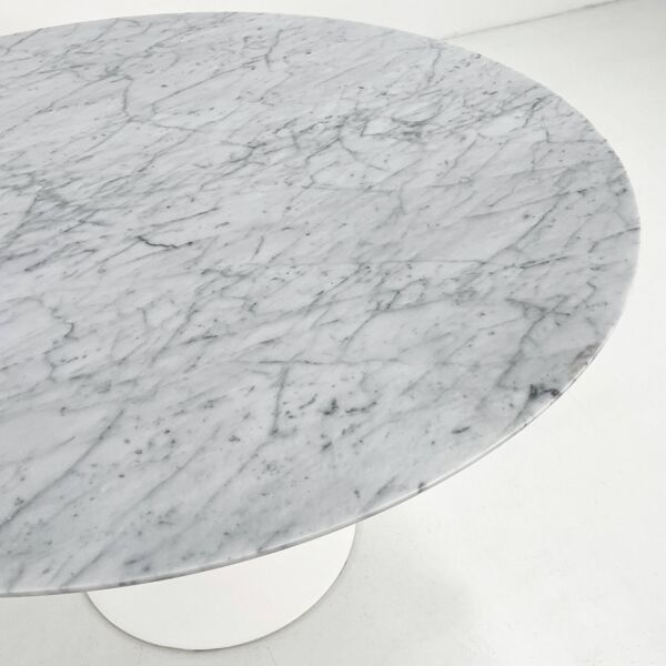 Table à manger en marbre 120 cm Tulip par Eero Saarinen pour Knoll, 1970