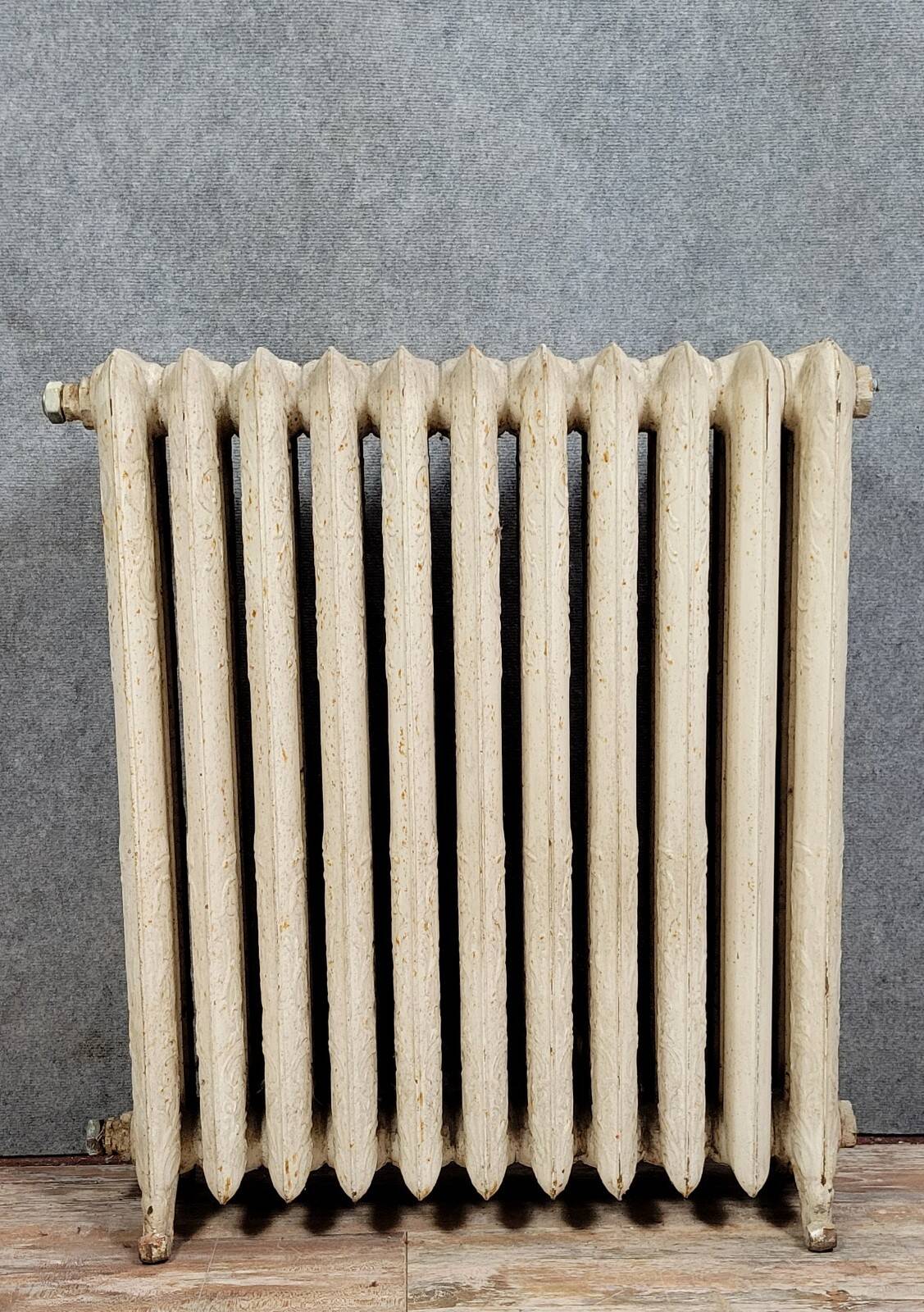 Decorated cast iron floral radiator from the 19th century.