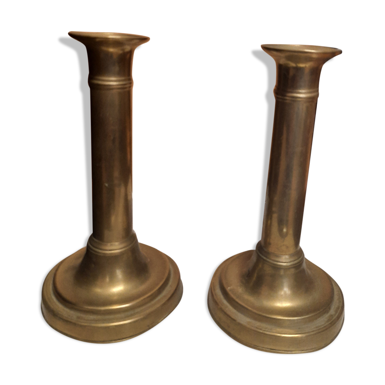 Pair of brass candlesticks