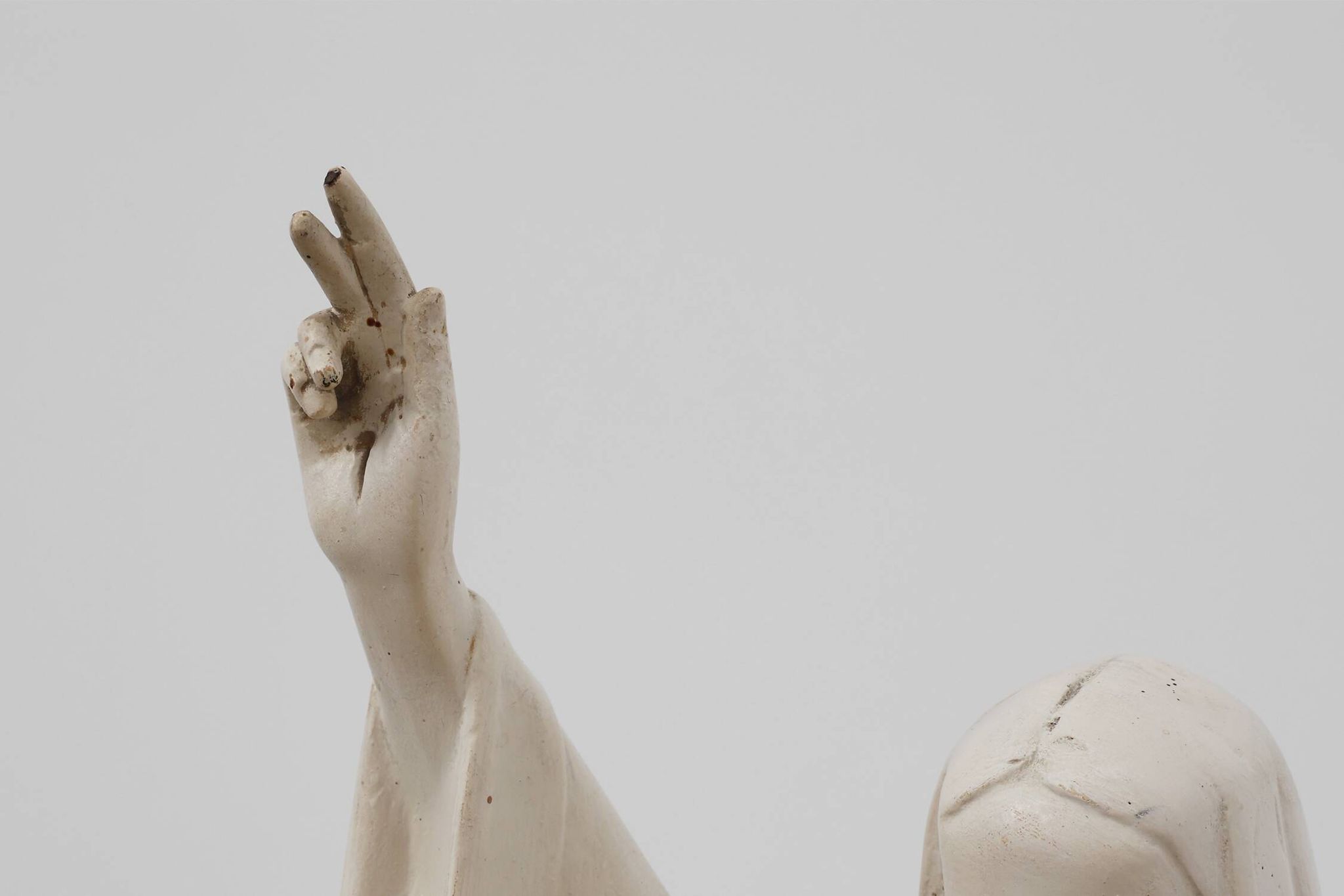 “Christ King in Our Home” Plaster Statue, Belgium, ca. 1920