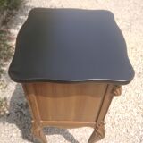 Louis XV solid walnut bedside table