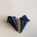 Bouquetiere paire cornet bleu