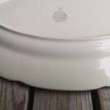 Oval Ceramics Plate Villeroy Boch Green Edge Mint and Gold