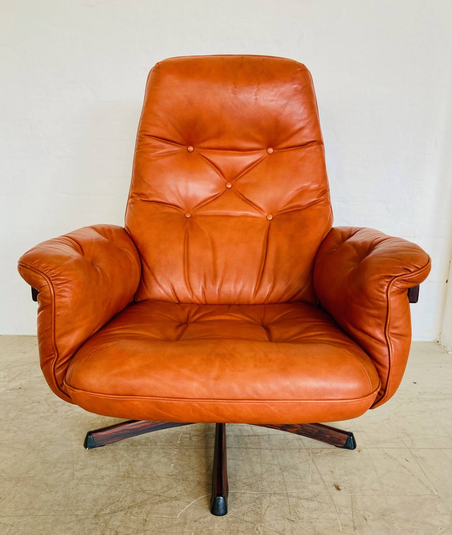 Vintage Danish mid-century Gote Mobler reclining lounge chair 1970s