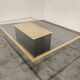 Vintage etched brass coffee table by Ricco D, 1970s