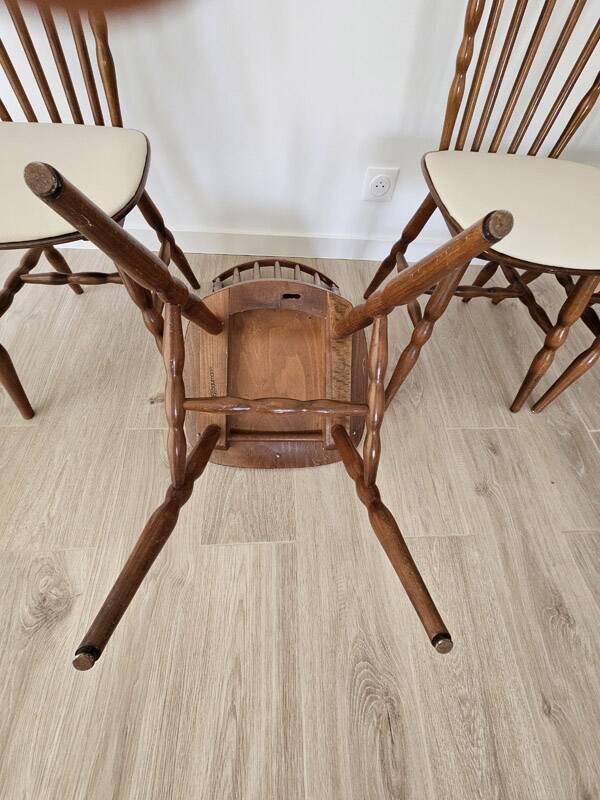 Lot de 5 chaises estampillées Baumann modèle Boston - années 70.