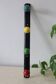 Wall-mounted coat rack, metal and colored wooden hook, 1960
