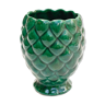 Cache pot vase dabbling in vintage green pineapple shape