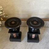 Old pair of marble vase bookends.