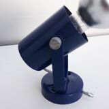 Vintage wall lamp blue lacquered 1970