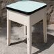 Tabouret à cirage en bois et formica, années 60