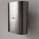 Vintage curved brushed metal wall light, France 1970