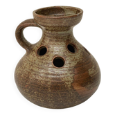 Small openwork vintage ceramic vase Kéraluc from the 60s/70s.