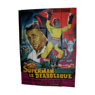 Affiche cinéma originale 1969 superman le diabolique super héro