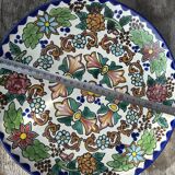 Plat Talavera - Céramique Mexicaine Vintage - Diamètre 29 cm