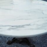 large pedestal table bistro table with marble top 90cm