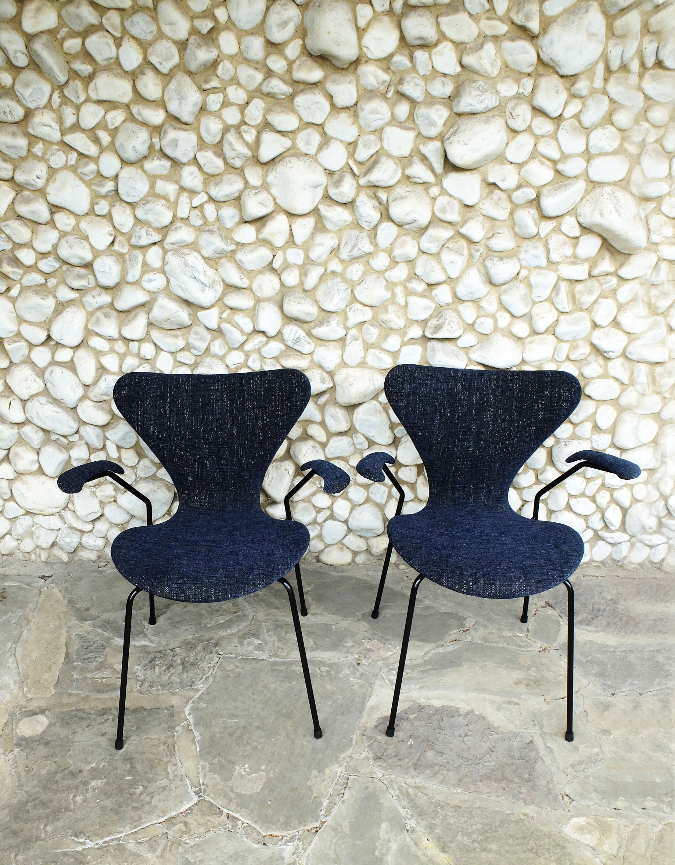 Pair armchairs 3270 butterfly series Arne Jacobsen for Fritz Hansen, vintage 1964